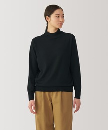 婦人 洗えるウールハイゲージハイネックセーター