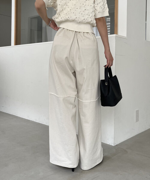 CAPRICIEUX LE'MAGE（カプリシューレマージュ）の「切替ワイドパンツ（その他パンツ・レディース・オフホワイト/ネイビー・38/36）」の8枚目の写真