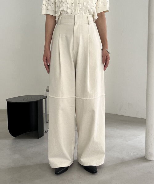 CAPRICIEUX LE'MAGE（カプリシューレマージュ）の「切替ワイドパンツ（その他パンツ・レディース・オフホワイト/ネイビー・38/36）」の11枚目の写真