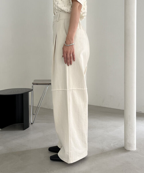 CAPRICIEUX LE'MAGE（カプリシューレマージュ）の「切替ワイドパンツ（その他パンツ・レディース・オフホワイト/ネイビー・38/36）」の12枚目の写真