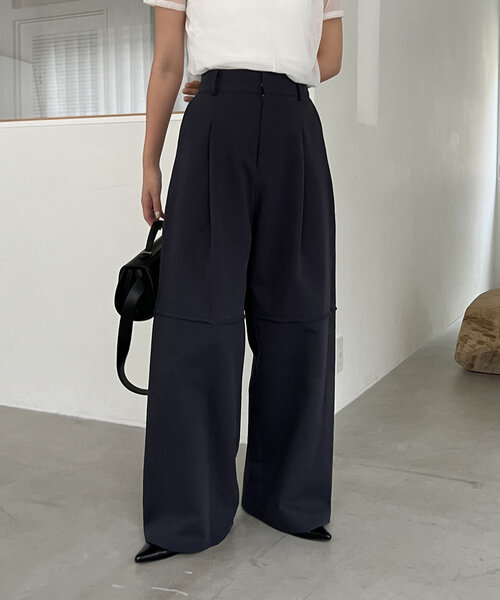 CAPRICIEUX LE'MAGE（カプリシューレマージュ）の「切替ワイドパンツ（その他パンツ・レディース・オフホワイト/ネイビー・38/36）」の20枚目の写真