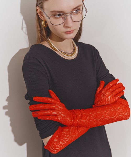 Lace long glove / レースロンググローブ（手袋）｜yae（ヤエ）の
