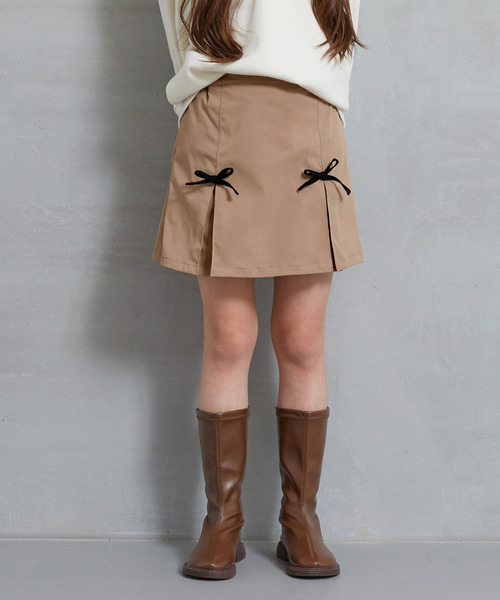 coca（coca）（コカ）の「キッズ リボン付タックスカッツ（その他パンツ・キッズ・ベージュ/チャコール・150/140/130/120）」の7枚目の写真