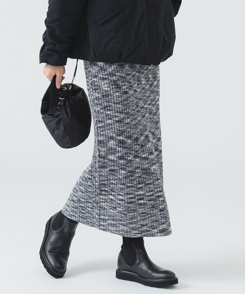 B:MING by BEAMS(ビーミングバイビームス)の「メランジ ニット スカート(スカート・レディース・ブラウン/ネイビー・ONE SIZE)」の2枚目の写真