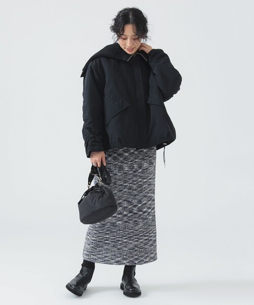 B:MING by BEAMS(ビーミングバイビームス)の「メランジ ニット スカート(スカート・レディース・ブラウン/ネイビー・ONE SIZE)」の3枚目の写真