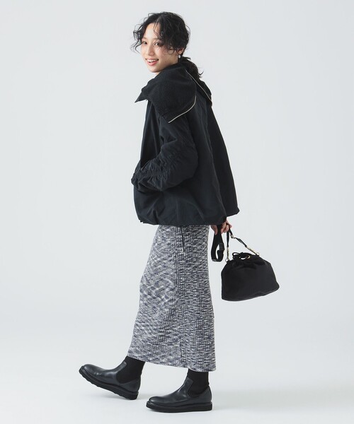 B:MING by BEAMS(ビーミングバイビームス)の「メランジ ニット スカート(スカート・レディース・ブラウン/ネイビー・ONE SIZE)」の4枚目の写真