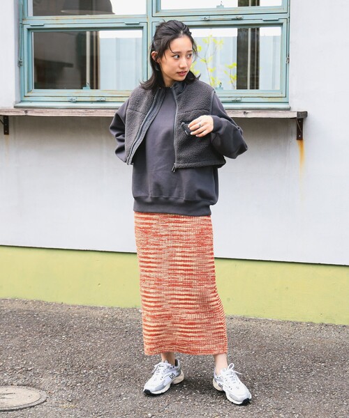 B:MING by BEAMS(ビーミングバイビームス)の「メランジ ニット スカート(スカート・レディース・ブラウン/ネイビー・ONE SIZE)」の13枚目の写真