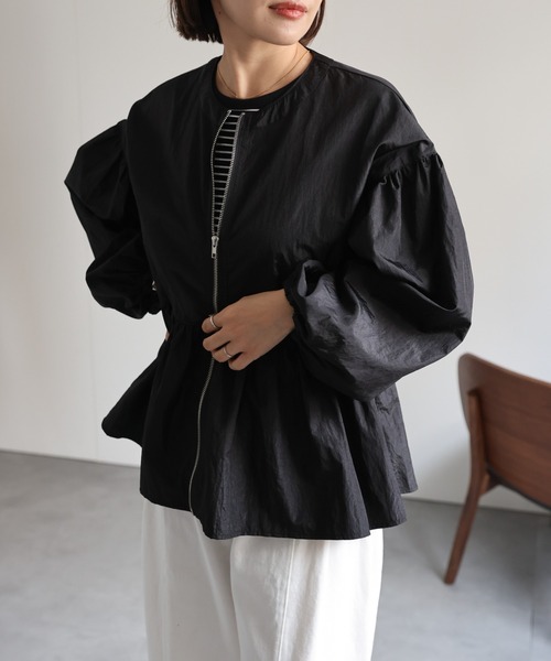 Silk wool tailored jacket 【即納】 | Bluelea