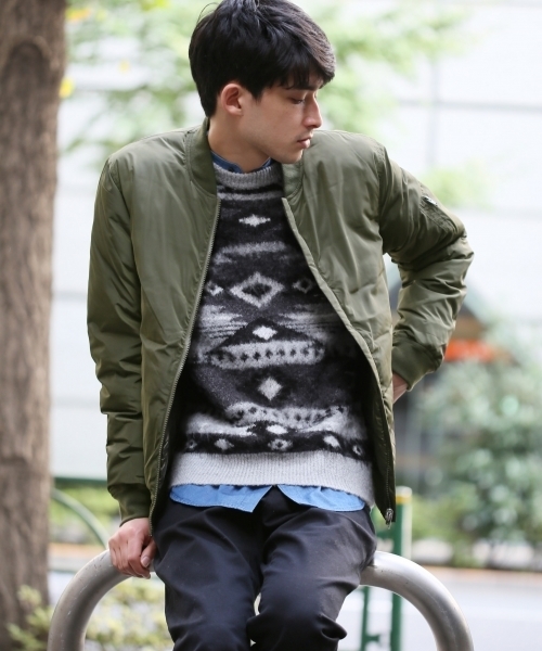 RAGEBLUE（レイジブルー）の「＜2WAY仕様＞リバーシブルMA-1/565951（MA-1・メンズ・ホワイト/ブラック/オリーブ・LARGE/MEDIUM）」の21枚目の写真