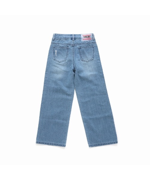 JENNI love（ジェニィラブ）の「【ウエスト調整可】ダメージデニムロングパンツ（デニムパンツ・キッズ・サックスブルー/ブルー・160cm/150cm/140cm/130cm）」の16枚目の写真