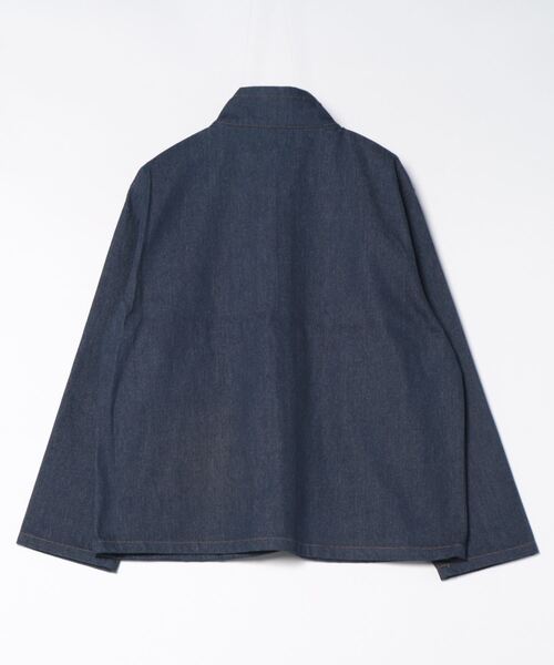 MandO（Auntie Rosa）（エムオー）の「【MandO】合皮配色ジップデニムジャケット/セットアップ可（デニムジャケット・メンズ・ブラック/インディゴブルー・MEDIUM/LARGE）」の12枚目の写真