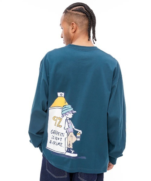 ELEMENT（エレメント）の「ELEMENT メンズ NOT CRIME LS ロンＴ 【2024年秋冬モデル】/エレメントバックプリント長袖ロンT（Tシャツ/カットソー・メンズ・ホワイト/ネイビー/オレンジ・MEDIUM/LARGE/X-LARGE）」の11枚目の写真