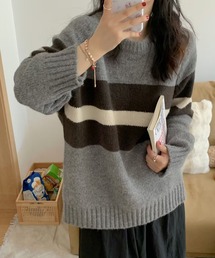 ボーダーラインニット