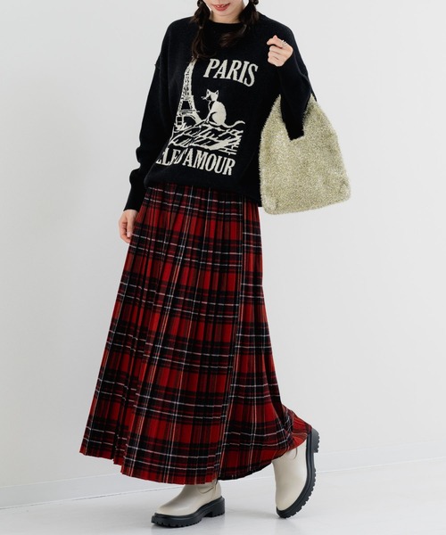 #FR2GOLF チェック プリーツスカート セール】【refinedworks】オリジナルの 起毛チェックプリーツスカート