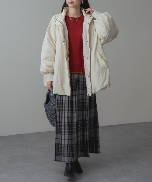 refinedworks(リファインドワークス)の「【refinedworks】オリジナルの 起毛チェックプリーツスカート(スカート・レディース・レッド/ブラック/ブルー/オリーブ×ブラック/イエロー/ボルドー・FREE)」の22枚目の写真