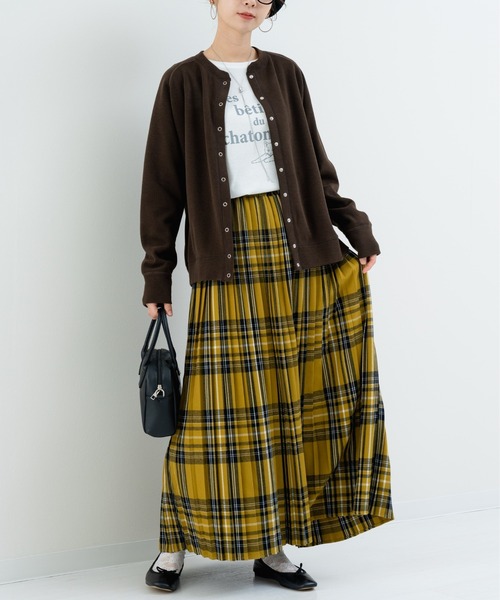 refinedworks（リファインドワークス）の「【refinedworks】オリジナルの 起毛チェックプリーツスカート（スカート・レディース・レッド/ブルー/ブラック/イエロー/オリーブ×ブラック/ボルドー・FREE）」の14枚目の写真
