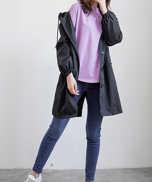 Miniministore(ミニミニストア)の「tシャツ スリット カットソー(Tシャツ/カットソー・レディース・ベージュ/ラベンダー/ホワイト/ブルー/ブラック・FREE)」の7枚目の写真