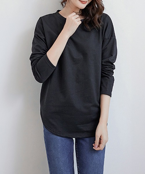 Miniministore(ミニミニストア)の「tシャツ スリット カットソー(Tシャツ/カットソー・レディース・ベージュ/ラベンダー/ホワイト/ブルー/ブラック・FREE)」の10枚目の写真