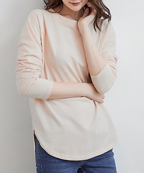 Miniministore(ミニミニストア)の「tシャツ スリット カットソー(Tシャツ/カットソー・レディース・ベージュ/ラベンダー/ホワイト/ブルー/ブラック・FREE)」の14枚目の写真