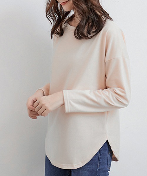 Miniministore(ミニミニストア)の「tシャツ スリット カットソー(Tシャツ/カットソー・レディース・ベージュ/ラベンダー/ホワイト/ブルー/ブラック・FREE)」の15枚目の写真