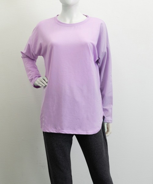 Miniministore(ミニミニストア)の「tシャツ スリット カットソー(Tシャツ/カットソー・レディース・ベージュ/ラベンダー/ホワイト/ブルー/ブラック・FREE)」の17枚目の写真