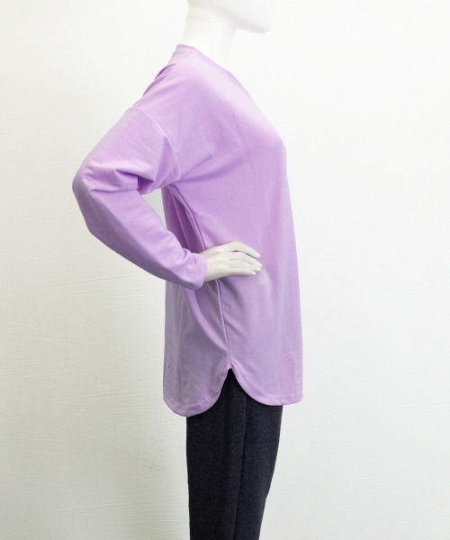 Miniministore(ミニミニストア)の「tシャツ スリット カットソー(Tシャツ/カットソー・レディース・ベージュ/ラベンダー/ホワイト/ブルー/ブラック・FREE)」の18枚目の写真