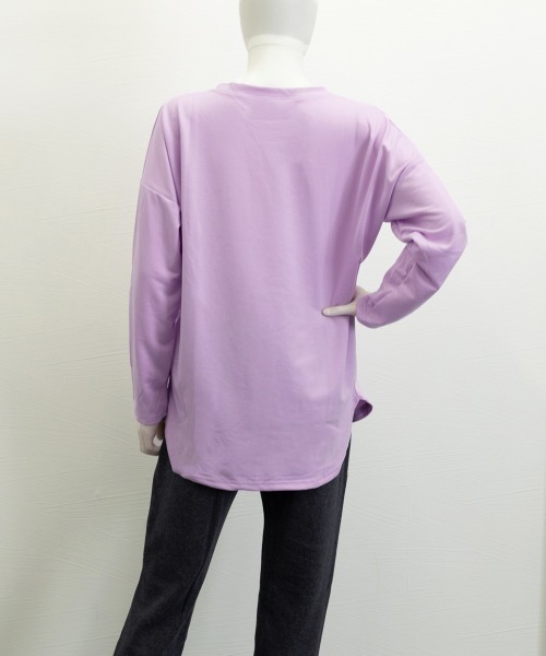 Miniministore(ミニミニストア)の「tシャツ スリット カットソー(Tシャツ/カットソー・レディース・ベージュ/ラベンダー/ホワイト/ブルー/ブラック・FREE)」の19枚目の写真