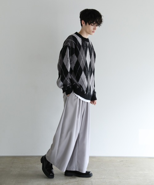 ASTRONOMY(アストロノミー)の「Buyer's select/モヘアライクジャガード総柄クルーネックニット(ニット/セーター・メンズ・ブラック系/グレー系2/ブラック系2/ネイビー系・M/L)」の10枚目の写真