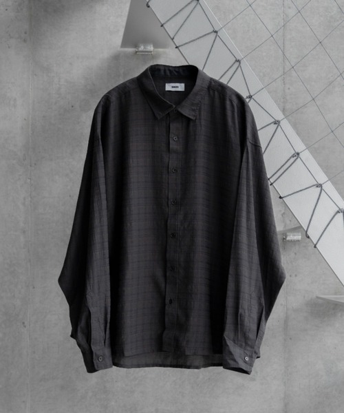 Check sheer shirt / チェックシアーシャツ（シャツ/ブラウス