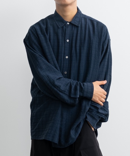 ENOF sheer jacket シアーシャツ　ブラック ENOF（イナフ）の「SHEER BLACK SHIRT（シャツ/ブラウス）」 - WEAR