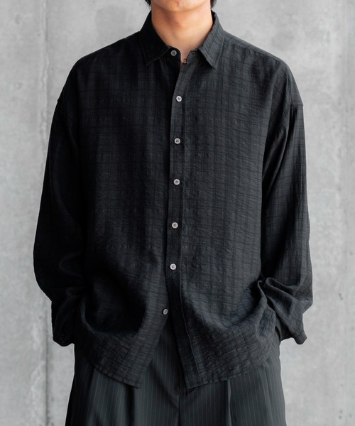 Check sheer shirt / チェックシアーシャツ（シャツ/ブラウス）｜SINSS