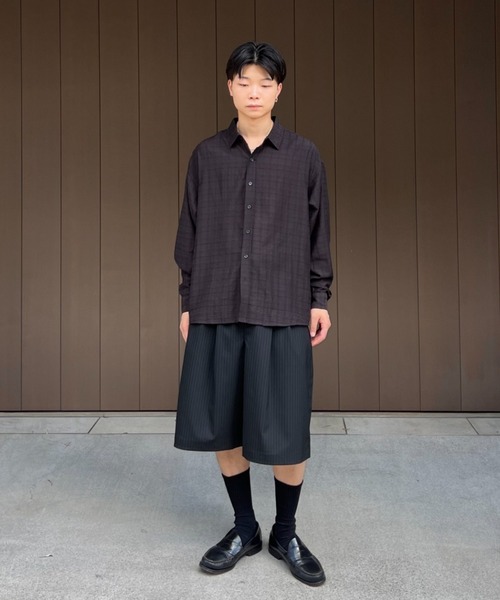 ENOF sheer jacket シアーシャツ　ブラック ENOF sheer jacket シアーシャツ ブラック