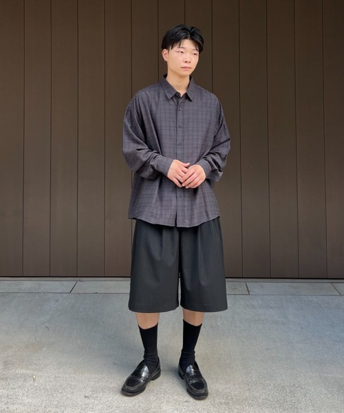 Check sheer shirt / チェックシアーシャツ（シャツ/ブラウス）｜SINSS