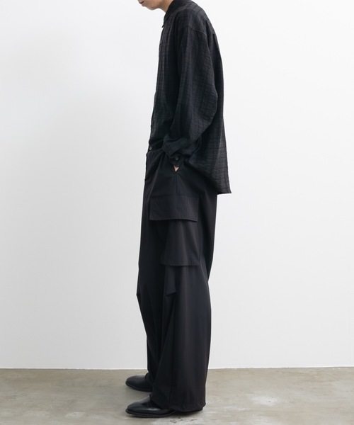 SINSS（シンス）の「Check sheer shirt / チェックシアーシャツ（シャツ/ブラウス・メンズ・ブラック/ブルー/チャコール・SMALL/MEDIUM/LARGE）」の18枚目の写真