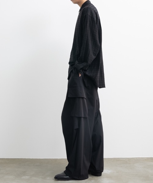 SINSS（シンス）の「Check sheer shirt / チェックシアーシャツ（シャツ/ブラウス・メンズ・ブラック/ブルー/チャコール・SMALL/MEDIUM/LARGE）」の19枚目の写真