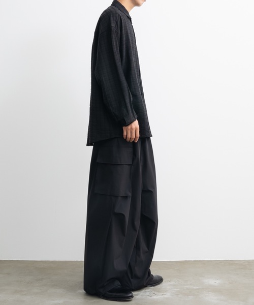 SINSS（シンス）の「Check sheer shirt / チェックシアーシャツ（シャツ/ブラウス・メンズ・ブラック/ブルー/チャコール・SMALL/MEDIUM/LARGE）」の21枚目の写真