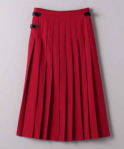 dahl'ia（ダリア）の「＜dahl’ia＞ベルト プリーツスカート（スカート・レディース・レッド/ブラック・M/S）」の12枚目の写真