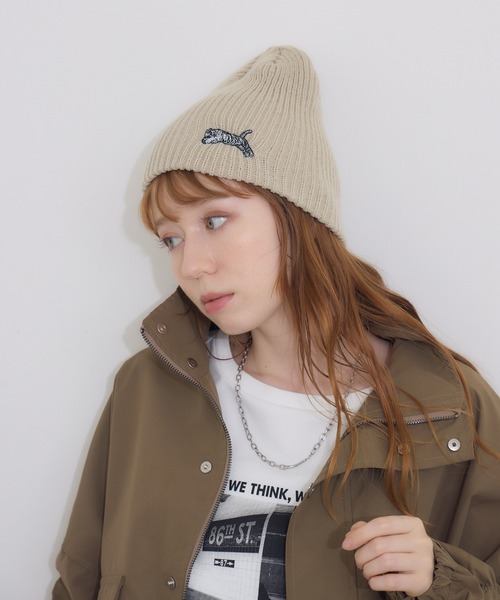 Paradise Picnic(パラダイスピクニック)の「TRANOI. TORAニットキャップ(ニットキャップ/ビーニー・レディース・ベージュ/グレー/ブラック・FREE)」の9枚目の写真