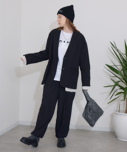 Paradise Picnic(パラダイスピクニック)の「TRANOI. TORAニットキャップ(ニットキャップ/ビーニー・レディース・ベージュ/グレー/ブラック・FREE)」の14枚目の写真