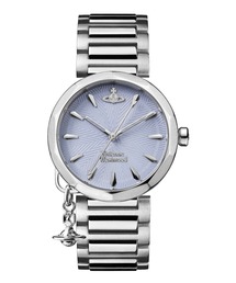 Vivienne Westwood | 「Vivienne Westwood/ヴィヴィアン・ウエストウッド」ポプラレディースクォーツウォッチ、ブルーダイヤル&ステンレススティールブレスレット(アナログ腕時計)