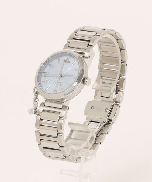 Vivienne Westwood(ヴィヴィアンウエストウッド)の「「Vivienne Westwood/ヴィヴィアン・ウエストウッド」ポプラレディースクォーツウォッチ、ブルーダイヤル&ステンレススティールブレスレット(アナログ腕時計・レディース・シルバー系・31mm)」の5枚目の写真