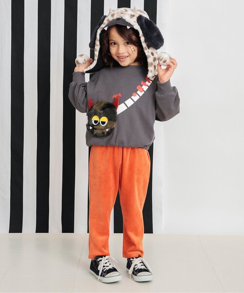 BREEZE（ブリーズ）の「立体モンスタートレーナー（スウェット・キッズ・オフホワイト/チャコール・120/80/130/90/100/110）」の3枚目の写真