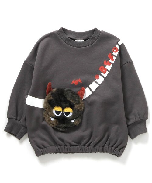 BREEZE（ブリーズ）の「立体モンスタートレーナー（スウェット・キッズ・オフホワイト/チャコール・120/80/130/90/100/110）」の6枚目の写真