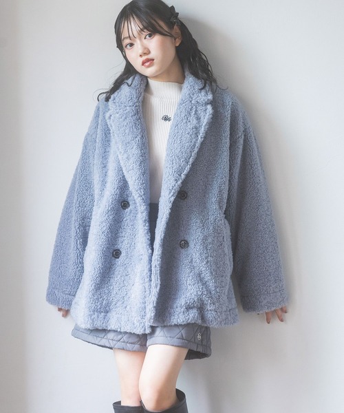 【セール】【軽もこ】ボアルーズコート（ムートンコート）｜repipi armario（レピピ アルマリオ）
