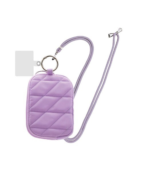 Hamee（ハミィ）の「Melia キルティングガジェット ポーチ & ストラップ（スマホグッズ・レディース・アイボリー/ブラック/ミント/パープル・FREE）」の4枚目の写真
