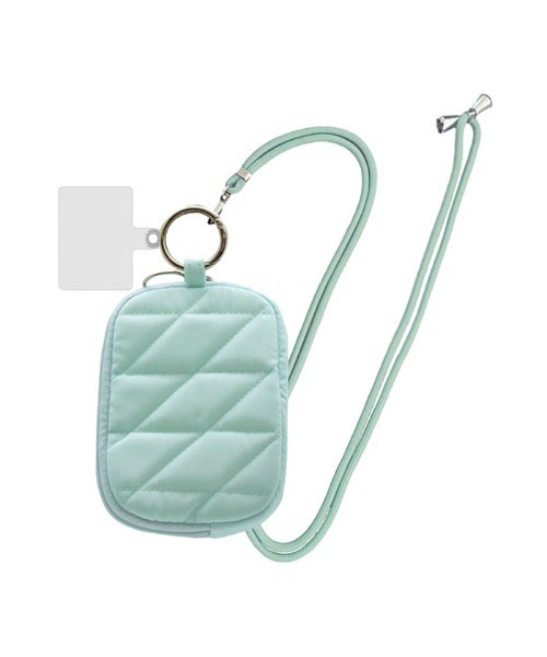Hamee（ハミィ）の「Melia キルティングガジェット ポーチ & ストラップ（スマホグッズ・レディース・アイボリー/ブラック/ミント/パープル・FREE）」の2枚目の写真
