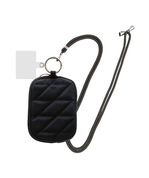 Hamee（ハミィ）の「Melia キルティングガジェット ポーチ & ストラップ（スマホグッズ・レディース・アイボリー/ブラック/ミント/パープル・FREE）」の5枚目の写真