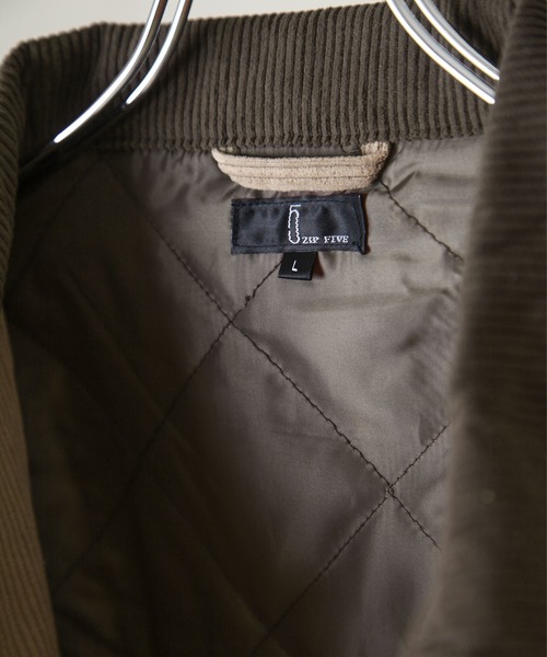 ZIP FIVE(ジップファイブ)の「【ZIP FIVE】 コーデュロイ バイカラー ルーズシルエット スタジャン / ジャケット(ブルゾン・メンズ・オリーブ系/キャメル/ベージュ系/ブラック×グレー・MEDIUM/LARGE/X-LARGE)」の22枚目の写真