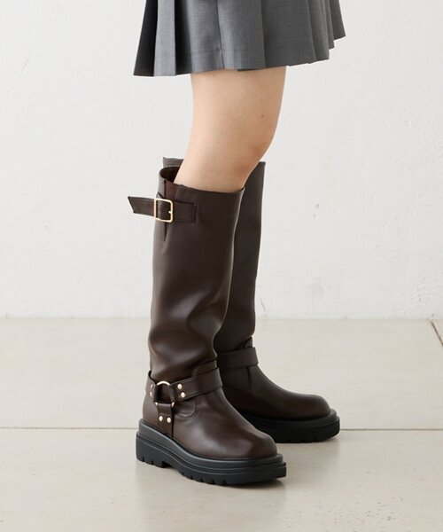 w closet(ダブルクローゼット)の「エンジニアブーツ(ブーツ・レディース・ブラック/ブラウン・MEDIUM/SMALL/LARGE)」の2枚目の写真