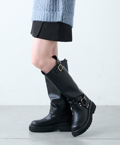 w closet(ダブルクローゼット)の「エンジニアブーツ(ブーツ・レディース・ブラック/ブラウン・MEDIUM/SMALL/LARGE)」の4枚目の写真